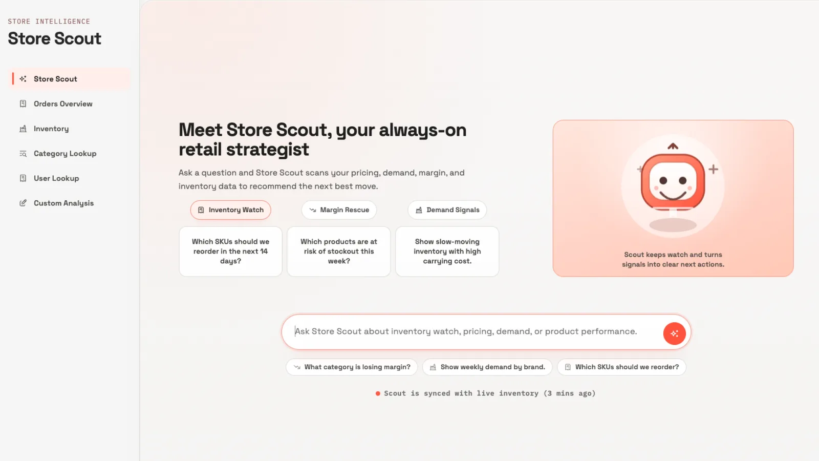 Custom chatbot interface