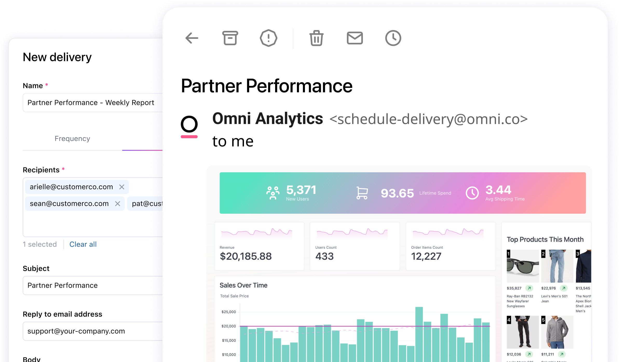 Omni deliveries and alerts