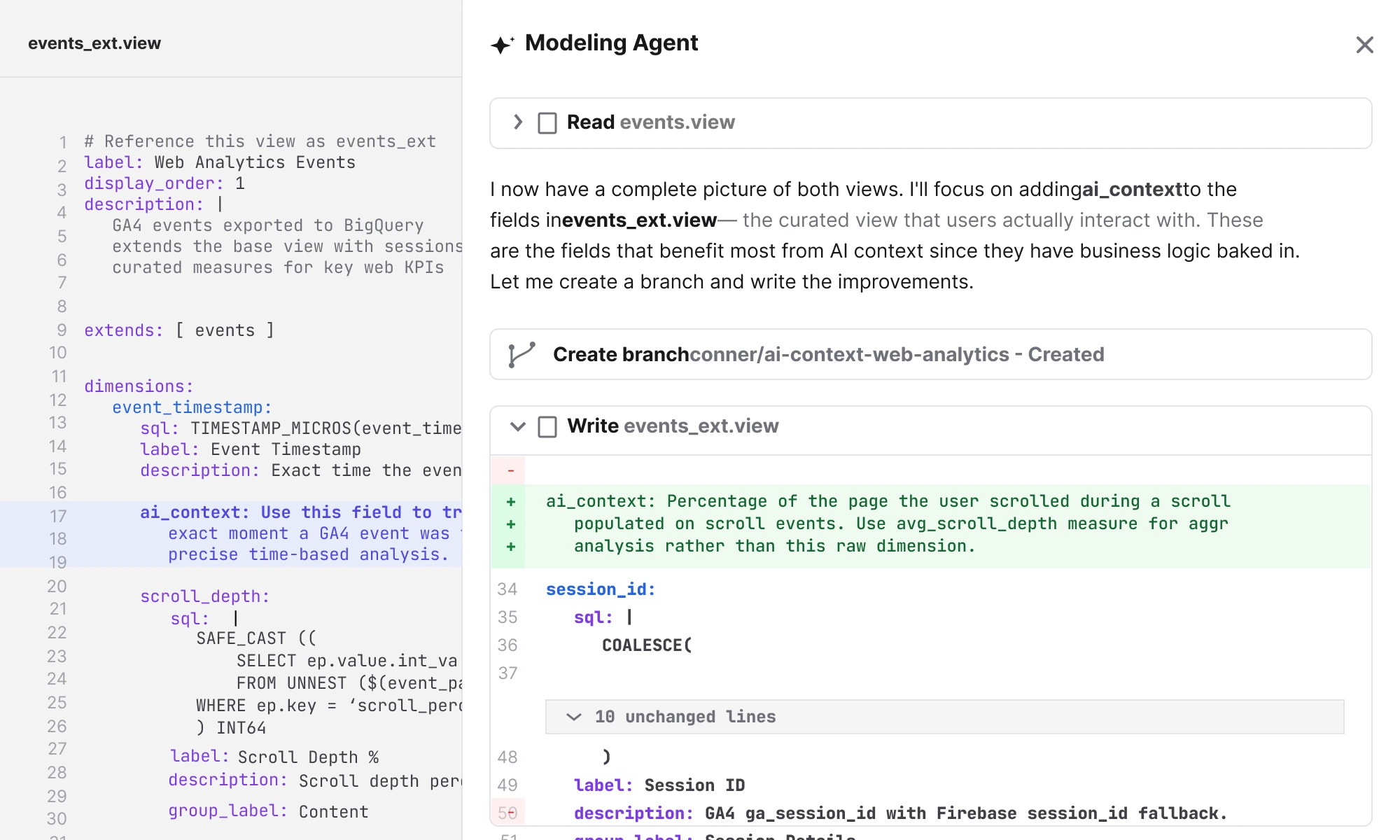 Omni Modeling Agent interface
