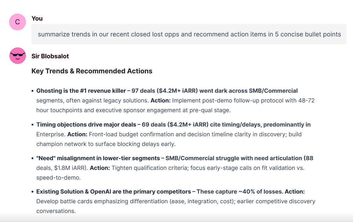 Summarize results screenshot