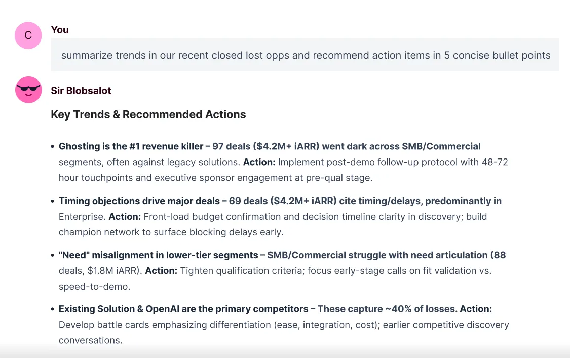 Summarize results screenshot