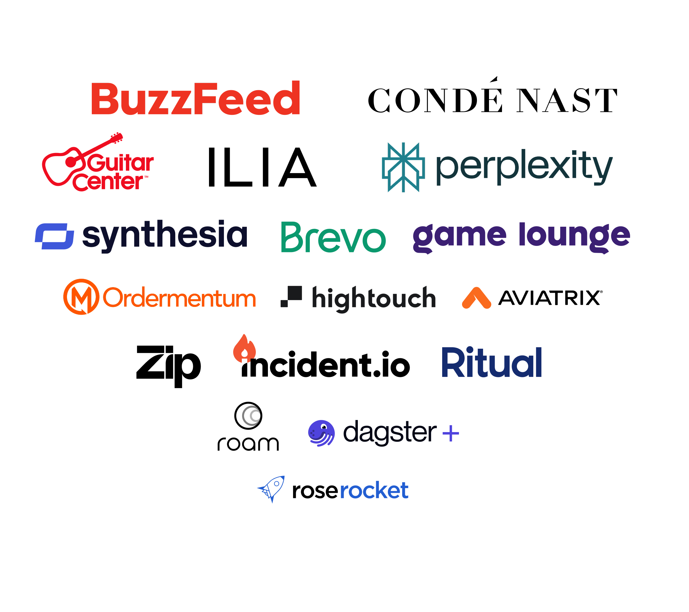 a heart shaped graphic with Omni customer logos