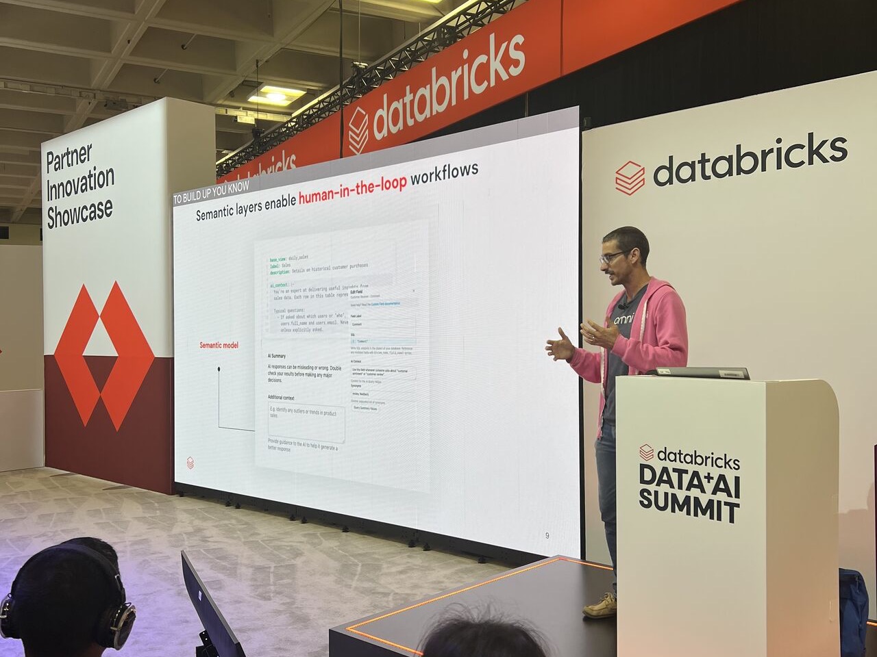 Photo from Databricks Data + AI Summit with the Omni team