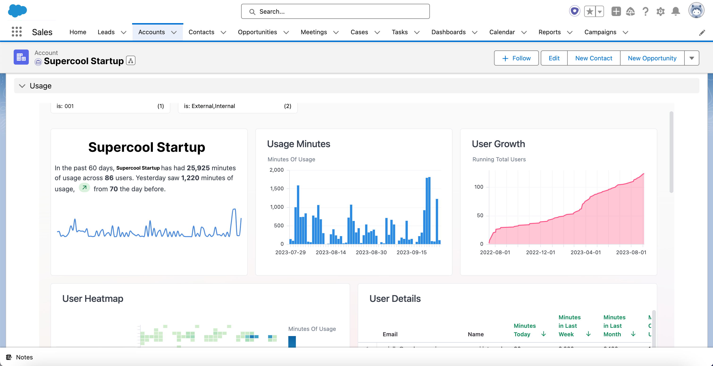 Account overview