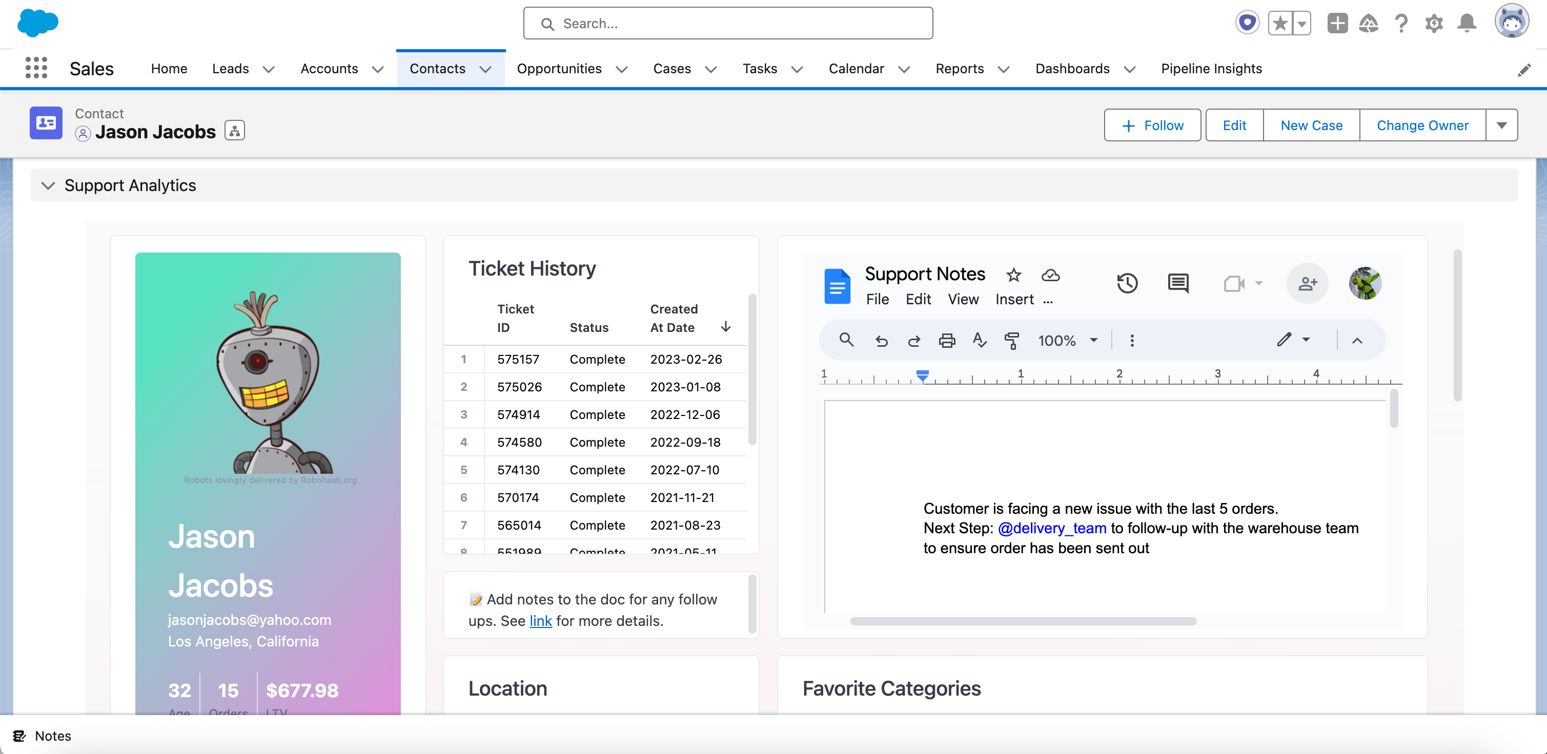 Support overview